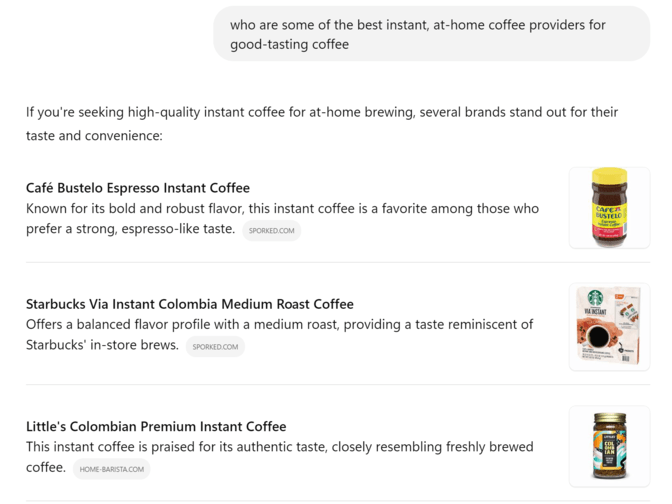 chatgpt best search response